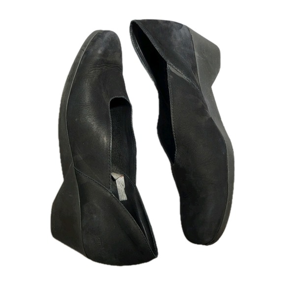 Arche France Slip On Wedge Black Nubuck Shoes Pumps Size 9.5‎ US 40 EU Comfort - Picture 4 of 16